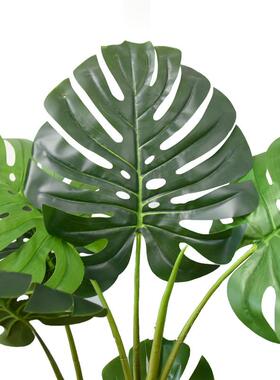 树猫仿DD231007真龟背树叶手感大叶室装龟背竹盆栽内景观饰加厚龟