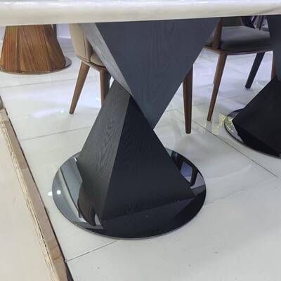 网实红奶茶店圆形桌烤店木烧组实合餐25068c厅桌椅木极简长方形餐