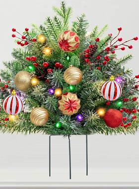 2025新款0厘米半圆庭圆落形雪植绒雪G37景白色6院地插蘑菇圣诞树