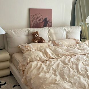 法兰丝床布艺viktor云朵床仙女床法式主卧现代简约奶油风双人轻奢