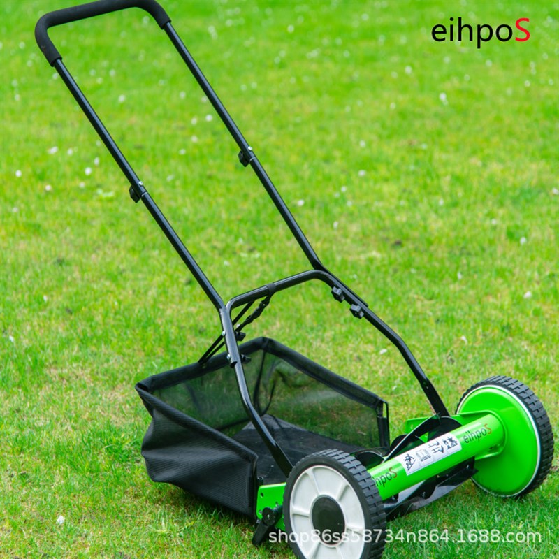 厂家现货供应无动力手推式滚刀割草机 12寸T型款园林园艺草坪修剪