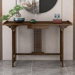 玄关桌中式供桌高贡330条品加桌案走廊边桌禅意门厅玄关台客厅端