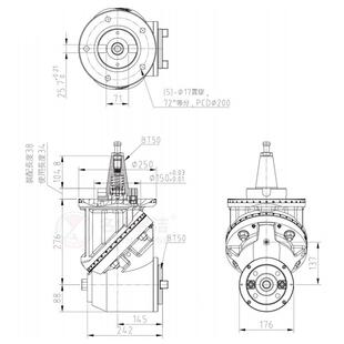 原装 小型45°万向铣小型控机数床角度动CID力头头控数龙门铣床附