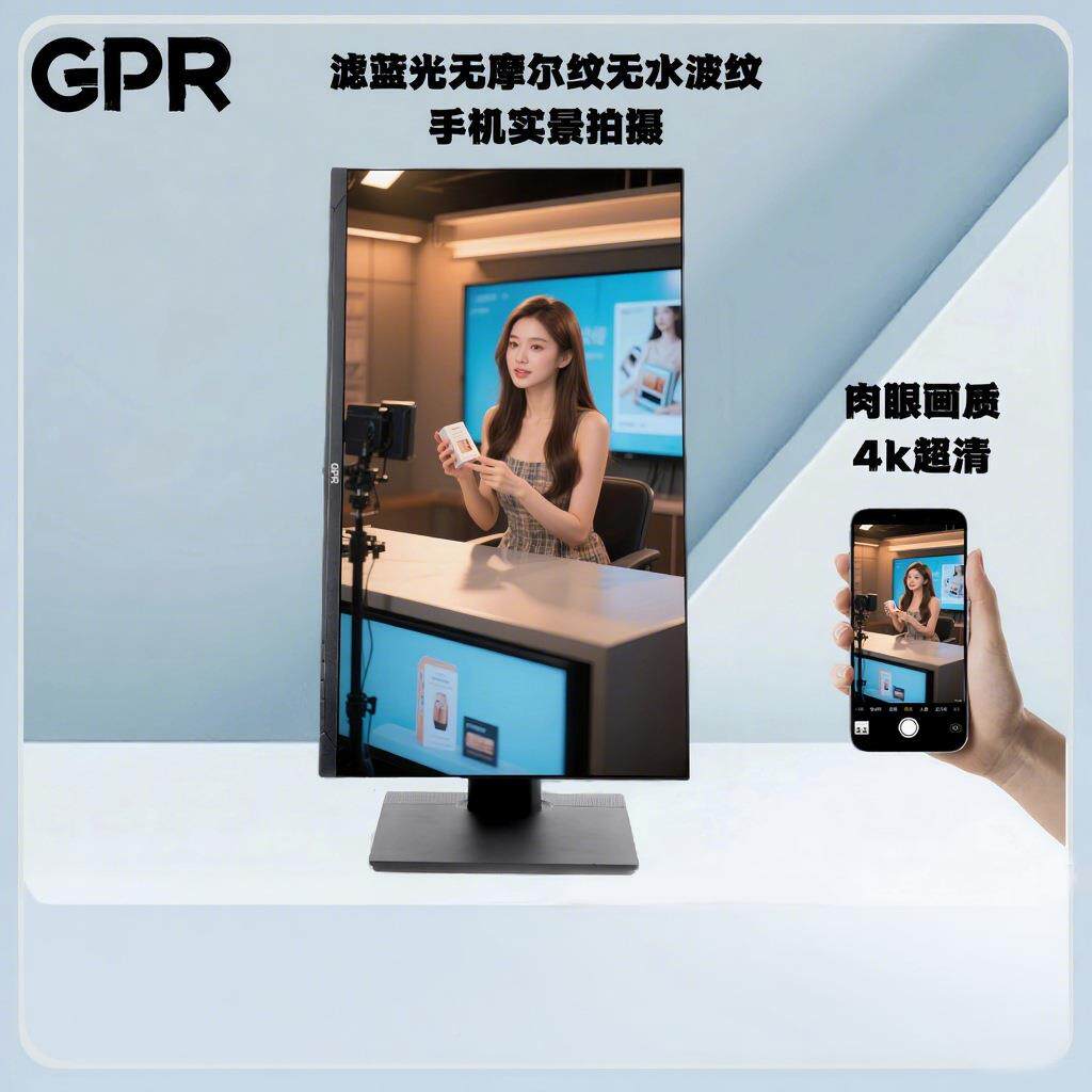 G示PR27寸显4K超清241B8QJE直播显电竞器无摩尔纹无水波纹直播专