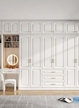 北欧现代梳妆衣橱柜轻奢纯欲风白色壁RMM立雕体自由组合大容量衣
