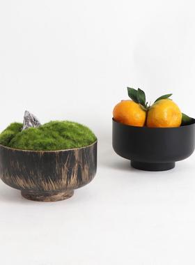 金大属铁艺碗型花酒店所样板房堂MC-TY-74苔藓餐桌器会桌面收纳软