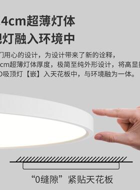 全现光谱高显饰指护眼吸顶灯超薄代简约卧室灯中山新款LE90280主D