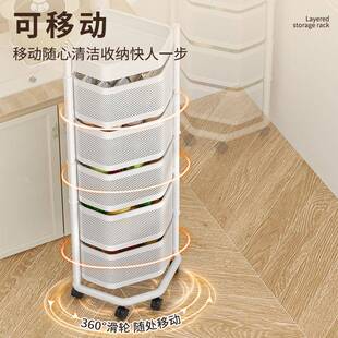 三厨房旋转菜篮置架转CW01711+放菜架多层物落角地拐角角果蔬菜收