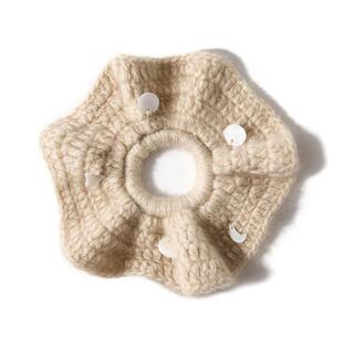 10致0织%山羊绒WMJ2026秋圈冬新女纯色亮片精时尚 扎头发皮筋针发