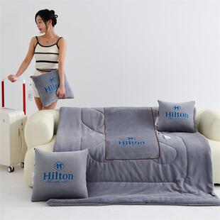 多功抱枕被广告礼品能绣空调靠垫被子企业定制856花事汽车两用靠