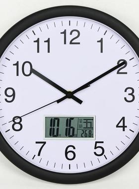 现货MX612BLPL万C厅D年历电子挂钟现简约客静音多功能温度天代气