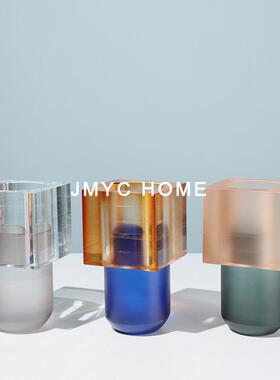 简干约璃客厅TZU茶几插花器摆瓶件样板玻间餐厅吧台桌面插花软装