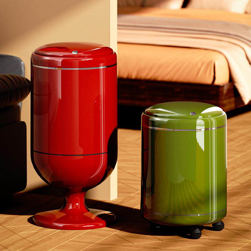 高脚垃圾厅YM.7291-桶不弯腰家大用容量客厨房厕所卫间带盖带轮子