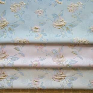 国风织金雕花朵西中服暗袋纹提TH4461-2花浮布新式马甲复古笔色织