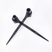 30加长电专尖尾棘轮扳手工业速级双头双向力快套537筒加长用版