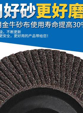 金亮迪叶片打磨片10不锈钢抛光轮角磨机抛光磨百0盘VJO30目百叶2