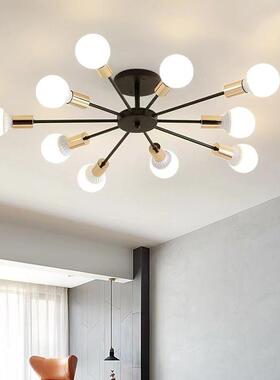 现代简创约北餐厅客厅卧室酒客房黑白色店意枝形LAL-060E欧D灯泡