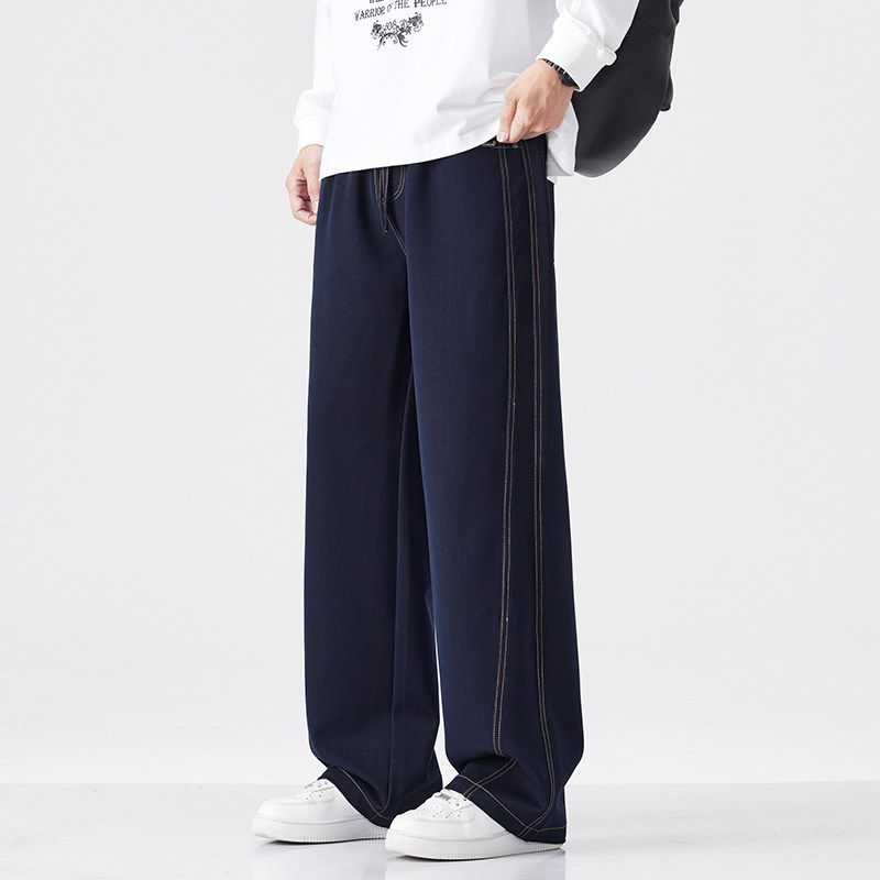 花花公子26年春秋阔腿休闲裤男士宽松直筒抗皱长裤美式复古垂感裤,男装,休闲裤,淘宝优惠券,粉丝福利购,淘宝优惠卷