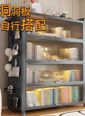 钢书架柜翻门防尘柜多层制带门落地书办公收IFY纳文柜件储物柜