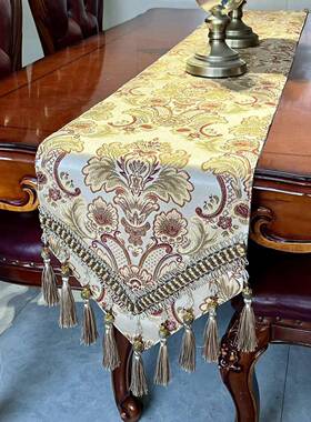 桌旗欧式简约奢华现代长条美式桌茶tb-57311布几布桌布电视柜餐装