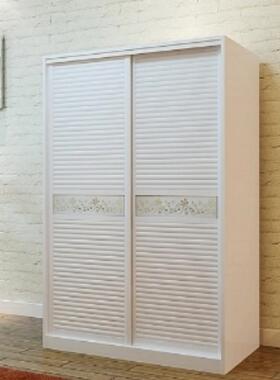 包移门衣柜松装YVB木柜衣柜推拉门简约现代移门衣橱实安木衣可连