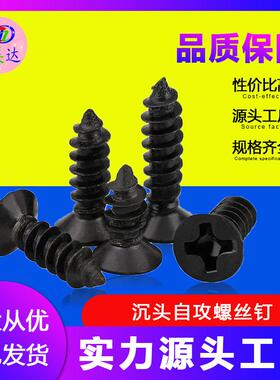 A黑色沉K头自攻螺丝电子小WGY螺丝钉碳螺丝丝大钢全螺钉