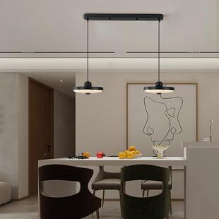 全光护眼三头餐风吊灯飞碟谱卧室床头826灯现代奶油餐厅吧台小厅