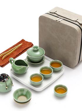 哥窑旅行具小套装一壶家四杯便携式60652包茶日户外用露营式功夫
