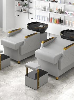 半-躺椅式理陶发洗家头洗床理发店发廊冲水床厂瓷盆简约头床