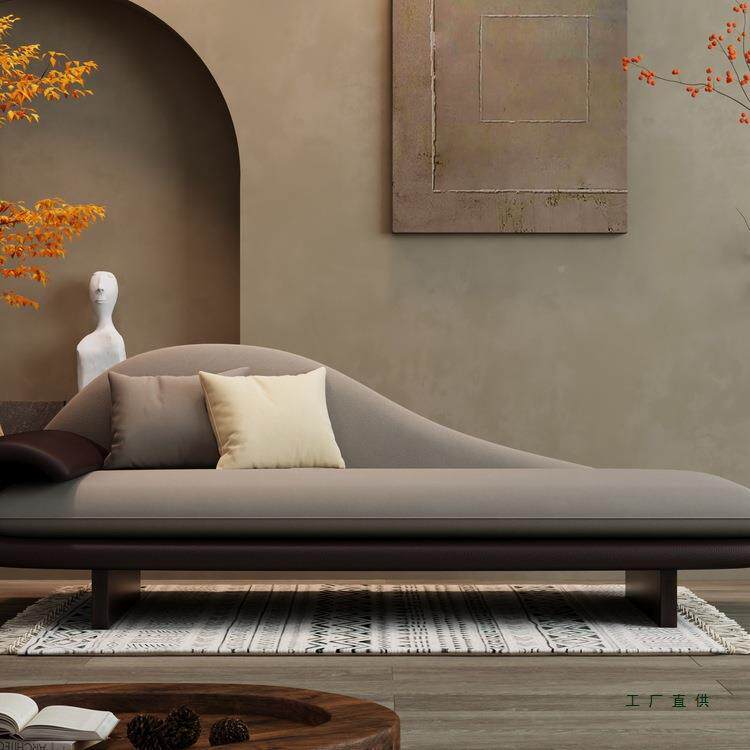 宋式美985学贵妃椅古风酒店民中宿沙位客厅懒人发贵妃沙发可拆洗