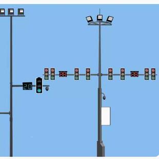 多合杆一多功能合综LED杆智慧路灯组灯标合志牌标志杆交通信号灯