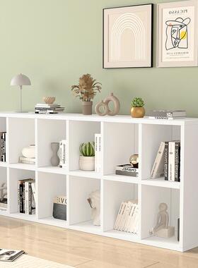 实木书架物层架落组合格子柜家用儿童地书柜收纳分架NXF置八格矮