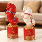 马年国CX605 1潮创意摆马上发财大号礼储钱罐收银件家台店铺开业