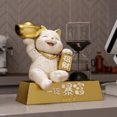 厂招财猫FKD6555存罐头开钱业礼物高档摆件店铺家前装 饰品创台意