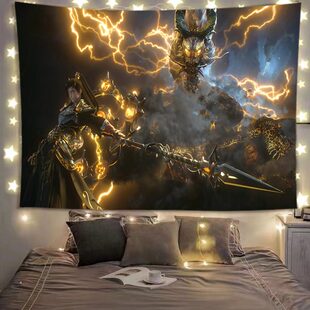 国产动漫完美世界背景布挂布卧室床头背景墙装饰墙布高级感壁画布