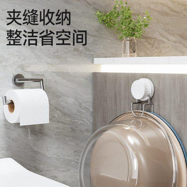 吸盘铁艺脸盆挂钩浴室卫生间脸盆收纳架多用途挂钩免打孔壁挂吸盘