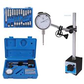 长量表座带微调磁性表座套装 万向磁力表座百分表测头夹持磁力座