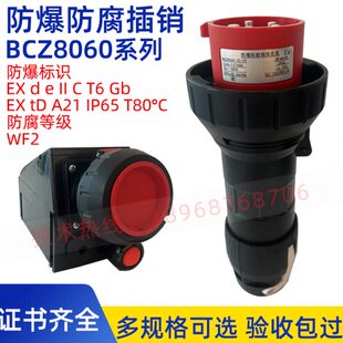 BCZ8060-16防爆防腐插销工程塑料防爆插接装置32 16A防爆插头插座