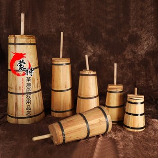 包邮 蒙古酸奶桶 蒙古包摆设木质大型酸E奶桶拍摄道具摆件酸奶桶