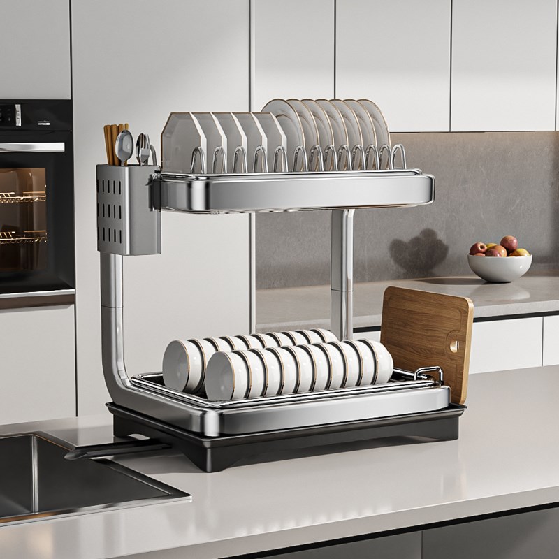 加厚不锈钢洗碗i架沥水架碗盘碗架厨房置物架沥水篮碗筷碗碟收纳