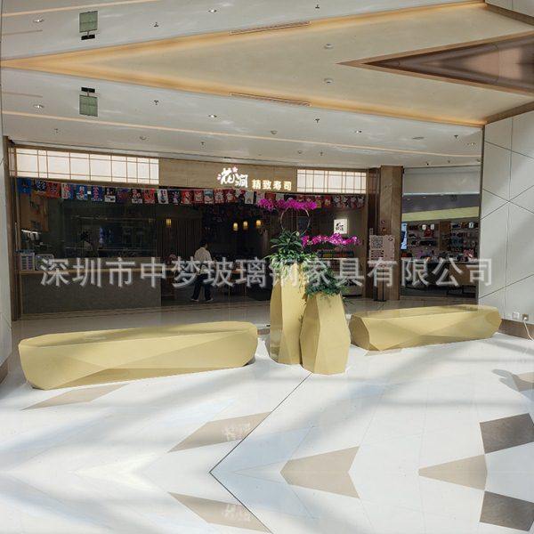 新款玻璃钢菱形石长椅组合花盆三件套商场休闲区户外休闲椅花器,商业/办公家具,等候椅系列,淘宝优惠券,粉丝福利购,淘宝优惠卷