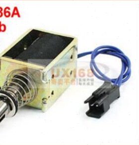 开放式直流电磁铁HIO-0837L-24X27.2-06 钱箱保险柜锁收银机门锁