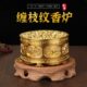 合金八宝炉禅意家用盘香炉居家藏式 檀香炉八吉祥供佛线香炉