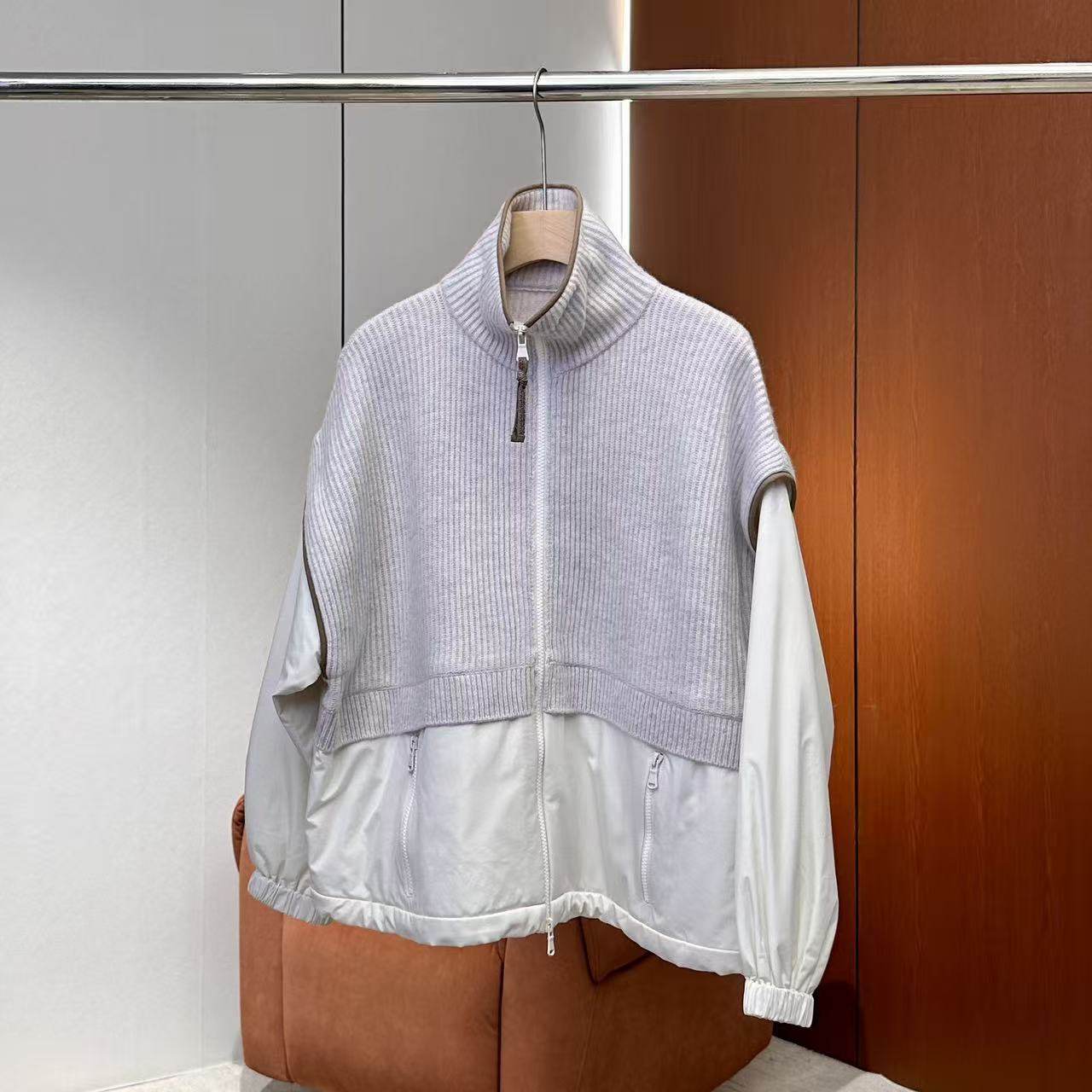 【妍妍粉丝专享】26新款假两件拼接拉链翻领外套ONWJ02615876,女装/女士精品,上衣,淘宝优惠券,粉丝福利购,淘宝优惠卷