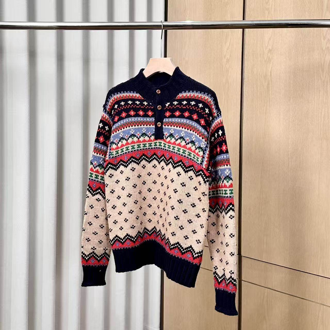 【妍妍粉丝专享】费尔岛风复古套头毛衫ONSM28615969