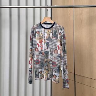 涂鸦网纱做旧艺术印花长袖 26新款 ONST130636085 妍妍粉丝专享