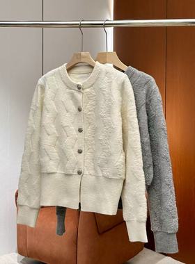 【妍妍粉丝专享】26新款慵懒风圆领百搭单排扣外套ONWM59615913