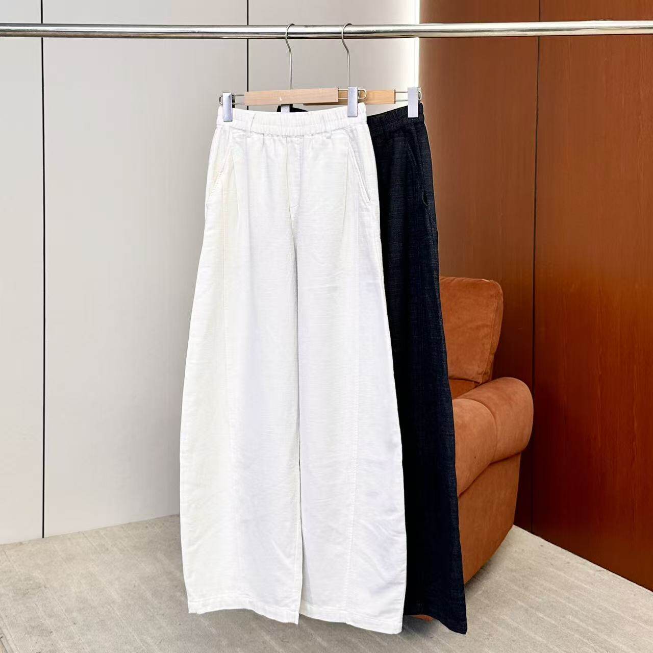 【妍妍粉丝专享】26春季新款肌理感松紧腰阔腿裤ONKC01636073