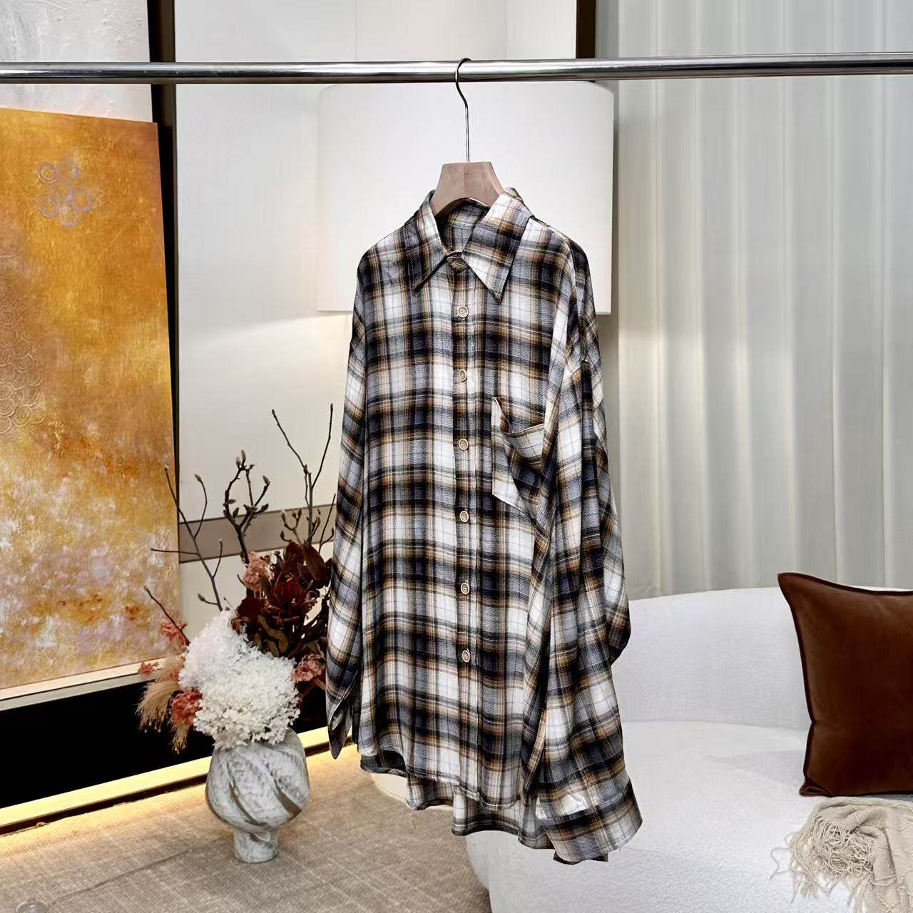 【妍妍】AC复古色织格纹衬衫 ONSC217636201