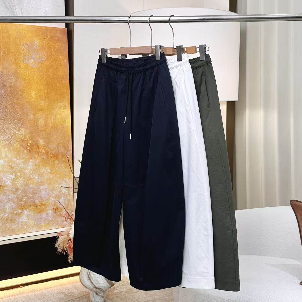 【妍妍】抽绳垂感简约休闲松紧腰阔腿裤ONKC01636256